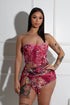 Yumiko Mesh Corset Tube Mini Dress